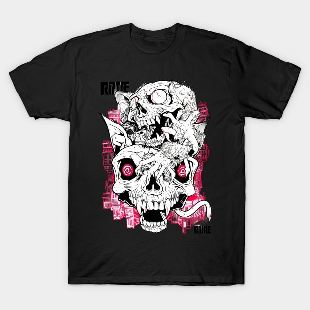 Ratfink skull T-Shirt by MikeyMeta